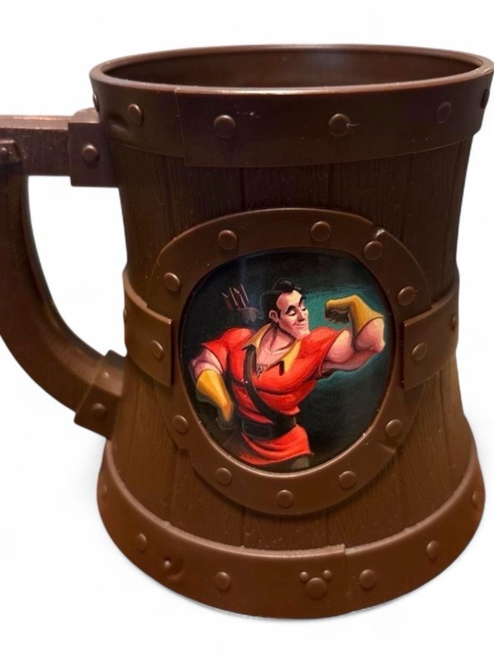 Disney Brown Gaston Resin Tankard Mug with Colorful Character Art